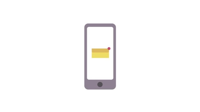 Morph the laptop into a smartphone. Writing letters on the computer. Notification of receiving mail.