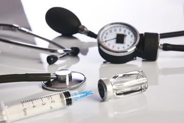 Medical equipment isolated on white