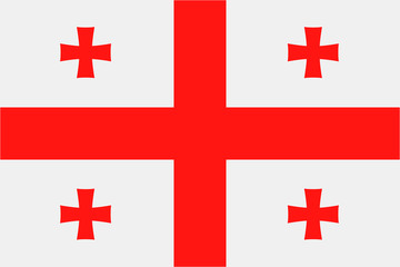 Georgia Flag Vector Flat Icon