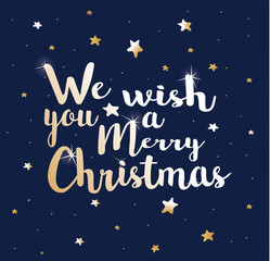 Naklejka premium We wish you a Merry Christmas