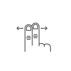 left and right two scroll finger