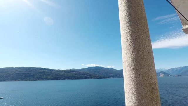 Santa Caterina del Sasso. Italy. Perfect views of ancient monastery.