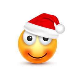 Christmas hat and smiley