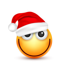 Christmas hat and smiley