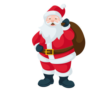 Cute Santa Claus Character Illustration, suitable for Merry Christmas card, social media, banners, poster, and other christmas related occasion.