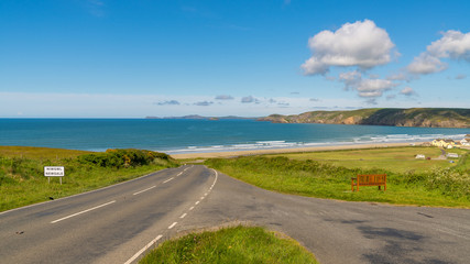 View towards Newgale, Pembrokeshire, Dyfed, Wales, UK - Powered by Adobe