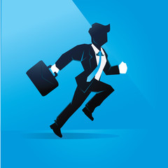 Chasing Goal Creative Businessman Illustration Concept