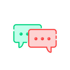 Fototapeta premium cartoon double speech bubble icon