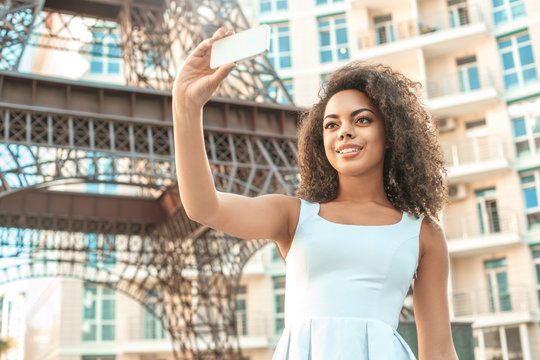 Young woman traveler paris vacation abroad concept