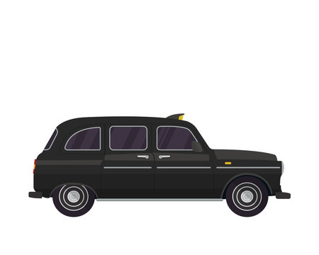 Vintage Black Taxi Illustration