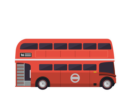 recommend clip art: Vintage Red Double Decker Bus Illustration