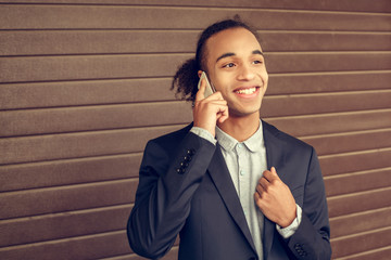 Young business man african descent outdoors style concept
