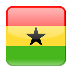 Ghana Flag Vector Square Icon