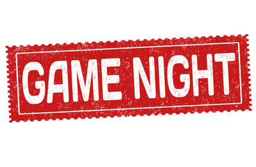 Game night grunge rubber stamp