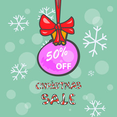 Christmas Sale With Ball