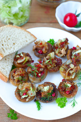 Gefüllte Champignons