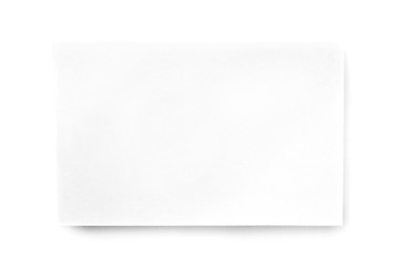 Blank business card mockup on a white background