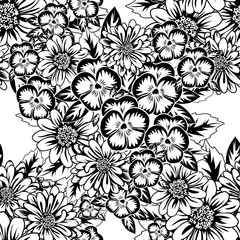 seamless monochrome pattern