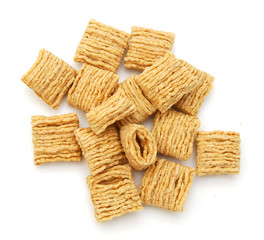 Cereals on white background