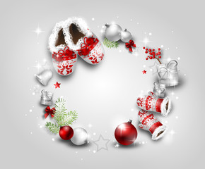Christmas background with christmas decoration
