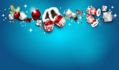 Christmas background with christmas decoration