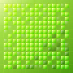 Positive bright background with green squares. Glass and light.