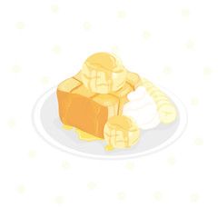 Honey Toast Dessert with Vanilla ice cream , bananas and whip cream