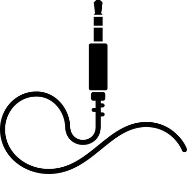 Audio Cable Icon, Plug Wire