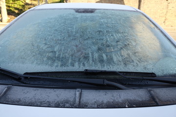 ice on the windshield
