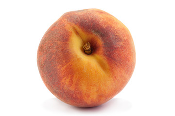 Peach fruit on white