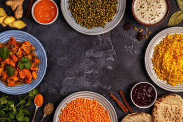 Traditional Indian curry with vegetables.