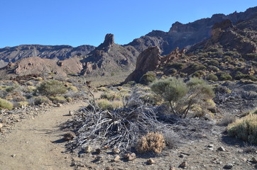 Sentier de randonnée, parc national du Teide