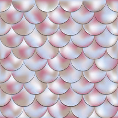 Holographic mermaid pattern. Hologram effect regular repeatable background.Mesh gradient fish scales decor element. Magic backdrop.