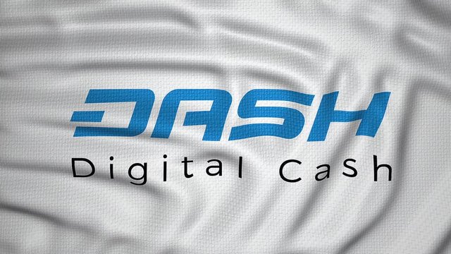 Dash instant and private payments online using secure open-source platform hosted by thousands of users around the world, crypto currency animation

