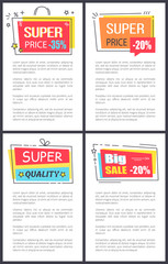 Super Price -35 and Big Sale Vector Illustration