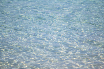 Blue caribbean sea water