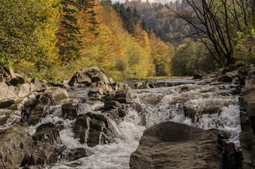 Fototapeta premium wodospad Bieszczady 