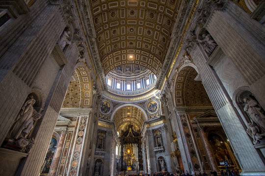 Interior of St. Peters Basilica, Rome