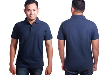 Dark Blue Polo Shirt Mockup Template