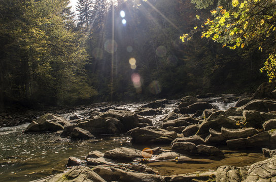 Fototapeta wodospad Bieszczady 