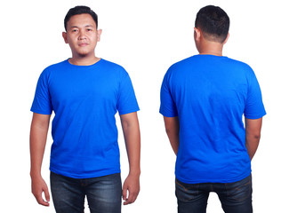 Blue shirt mockup template