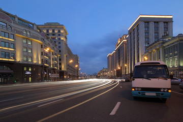 Traffic in the center of Moscow