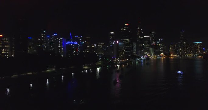 Night Panorama of Brisbane city
