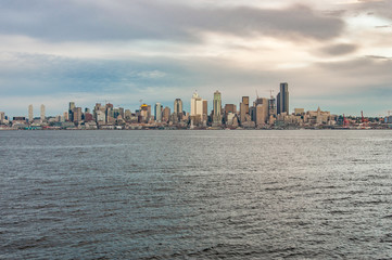 Naklejka premium Skyline view on Seattle