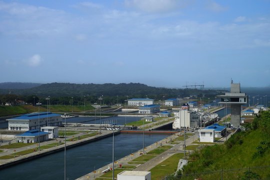 Agua Clara locks of Panama Canal, Panama
