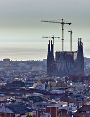 Obraz premium La Sagrada Familia - cathedral designed by Antoni Gaudi landmark in Barcelona