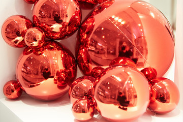 Collection of Christmas baubles. 