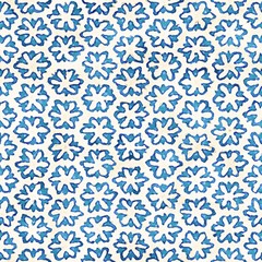 Native batik seamless watercolor artistic boho style colorful square pattern.