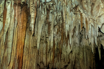 stalactites in the cave
