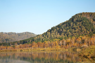 Manzherok lake near Manzherok village. Altai Republic. Russia
